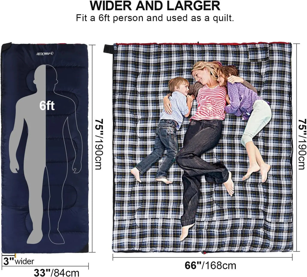 Flannel Cold Weather Sleeping Bag